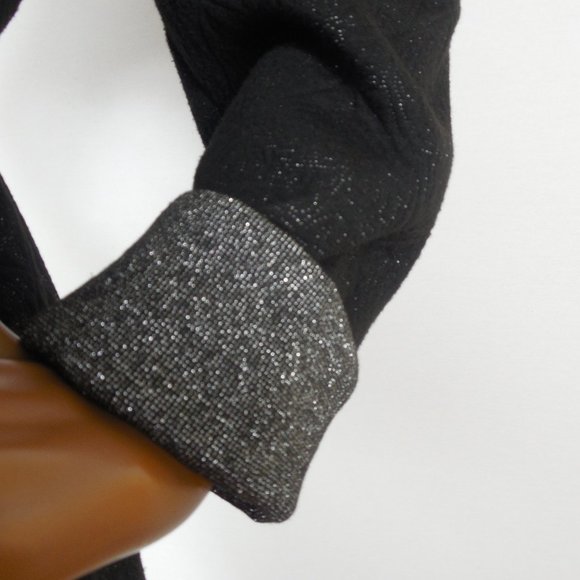 CHICO'S XL Sz 3 Black Cardigan Jacket Stretch - Picture 3 of 10